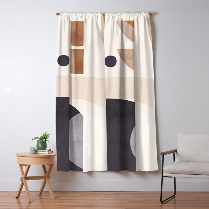 Modern Abstract Art 5 Window Curtain Gallery Image 1