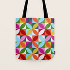 Colorful Retro Pattern Tote Bag Gallery Image 1