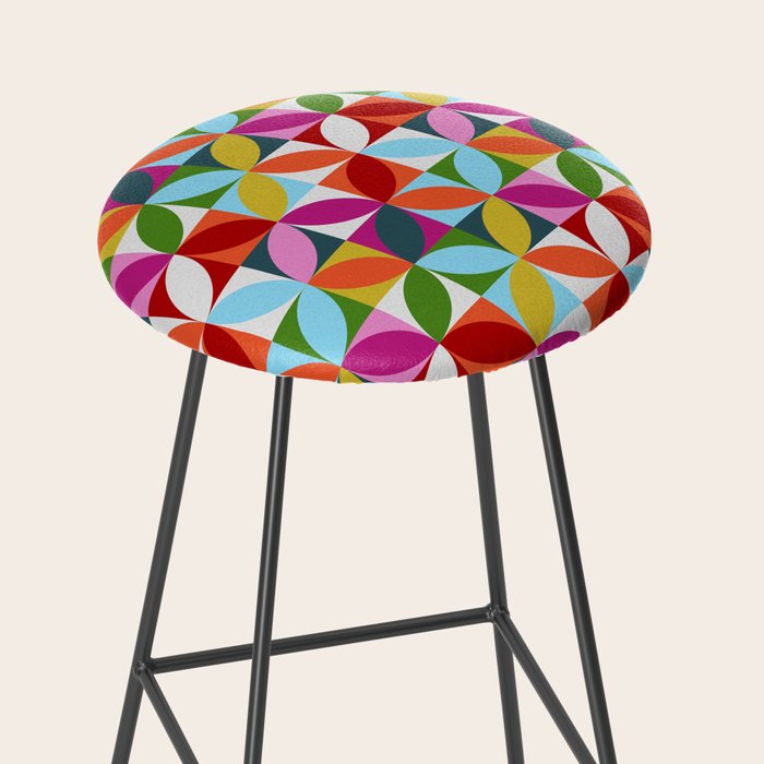 Colorful Retro Pattern Stool Gallery Image 2