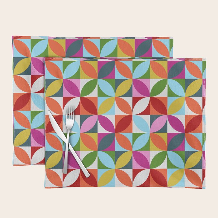 Colorful Retro Pattern Placemat Gallery Image 1