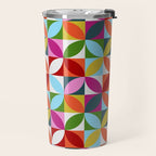 Colorful Retro Pattern Travel Mug Gallery Image 2
