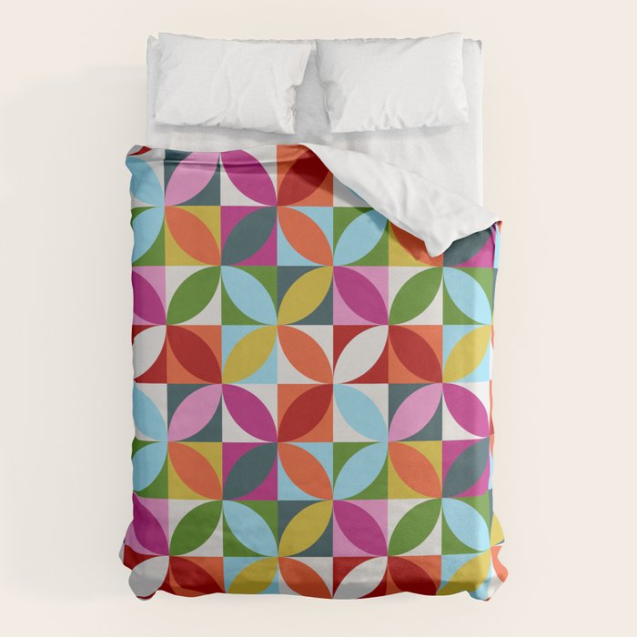 Colorful Retro Pattern Duvet Cover Gallery Image 6