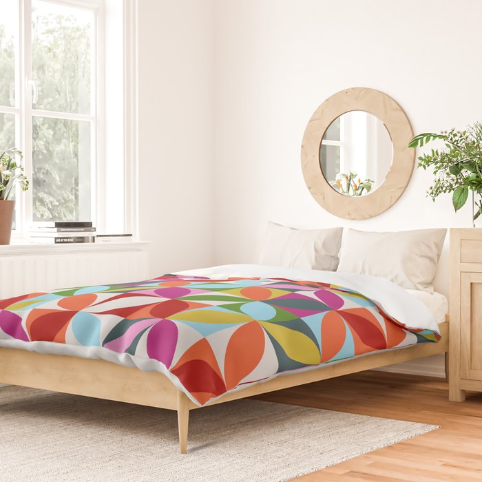 Colorful Retro Pattern Duvet Cover Gallery Image 2