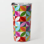 Colorful Retro Pattern Travel Mug Gallery Image 3