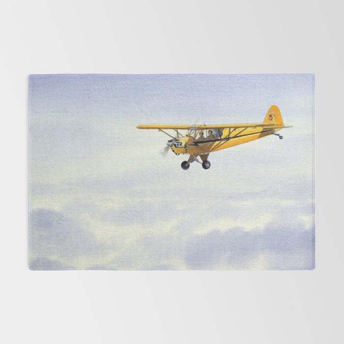 J-3 Piper Cub Aircraft Rug Gallery Image 2