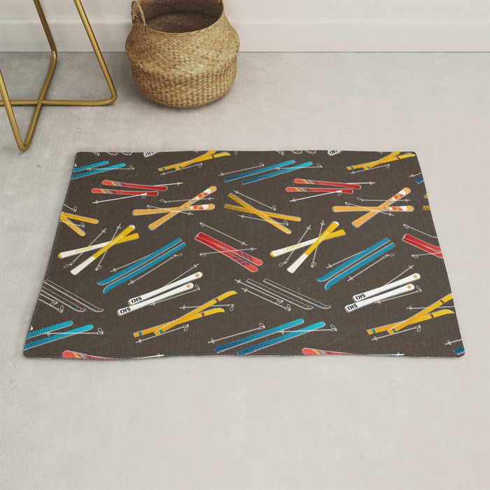 Ski Fun: Vintage Style  Rug Gallery Image 1