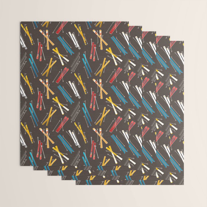 Ski Fun: Vintage Style  Wrapping Paper Gallery Image 3
