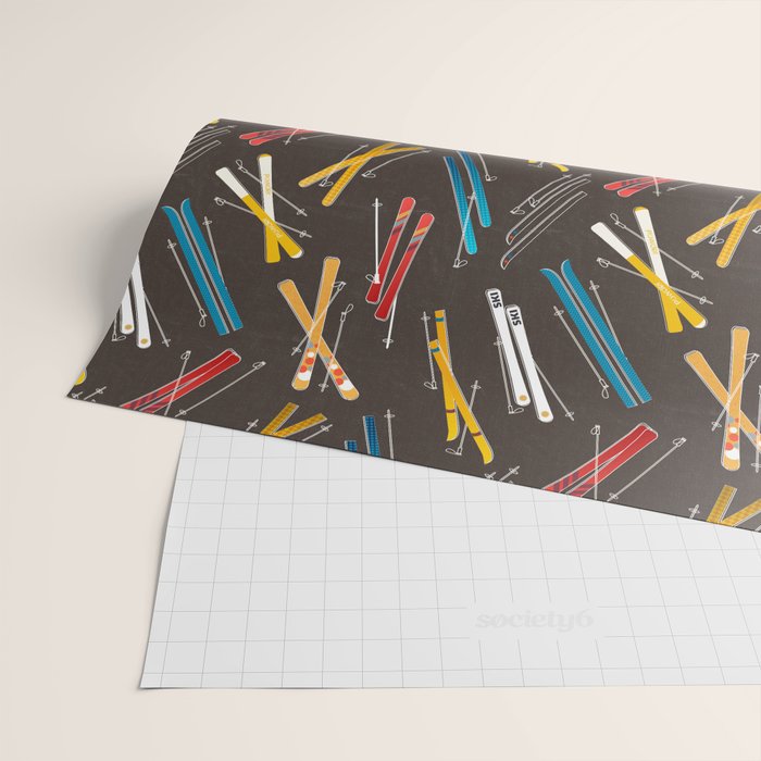 Ski Fun: Vintage Style  Wrapping Paper Gallery Image 2