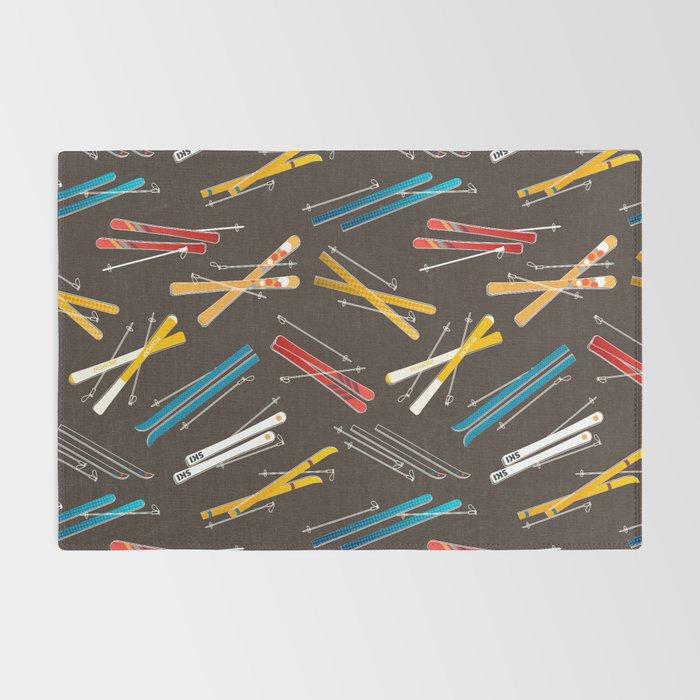 Ski Fun: Vintage Style  Rug Gallery Image 2