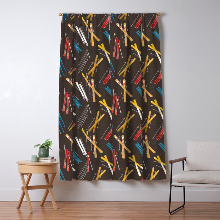 Ski Fun: Vintage Style  Window Curtain Gallery Image 5
