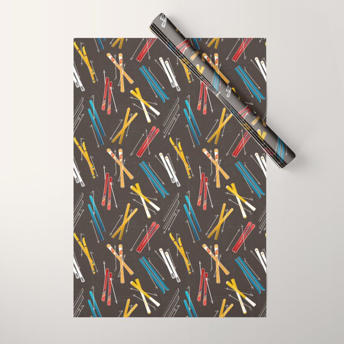Ski Fun: Vintage Style  Wrapping Paper Gallery Image 1