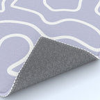 Squiggle Maze Minimalist Abstract Pattern in Light Pastel Periwinkle Purple Rug Gallery Image 4