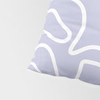 Squiggle Maze Minimalist Abstract Pattern in Light Pastel Periwinkle Purple Pillow Sham Gallery Image 4