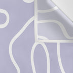 Squiggle Maze Minimalist Abstract Pattern in Light Pastel Periwinkle Purple Wall Tapestry Gallery Image 3