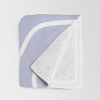 Squiggle Maze Minimalist Abstract Pattern in Light Pastel Periwinkle Purple Throw Blanket Gallery Image 3