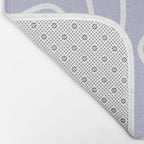 Squiggle Maze Minimalist Abstract Pattern in Light Pastel Periwinkle Purple Bath Mat Gallery Image 2