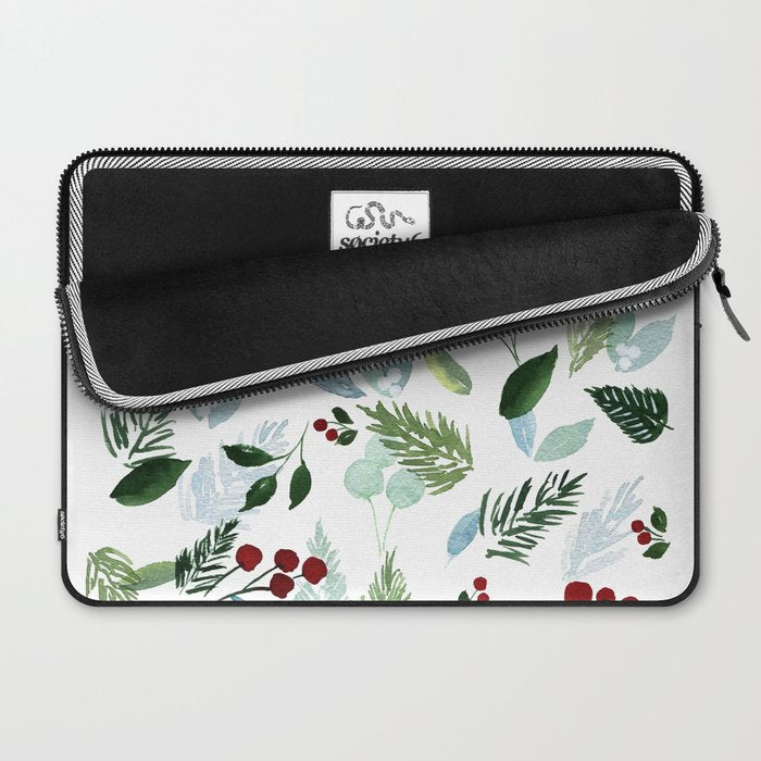 Blue Christmas Laptop Sleeve Gallery Image 2