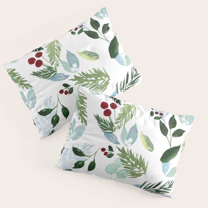 Blue Christmas Pillow Sham Gallery Image 3