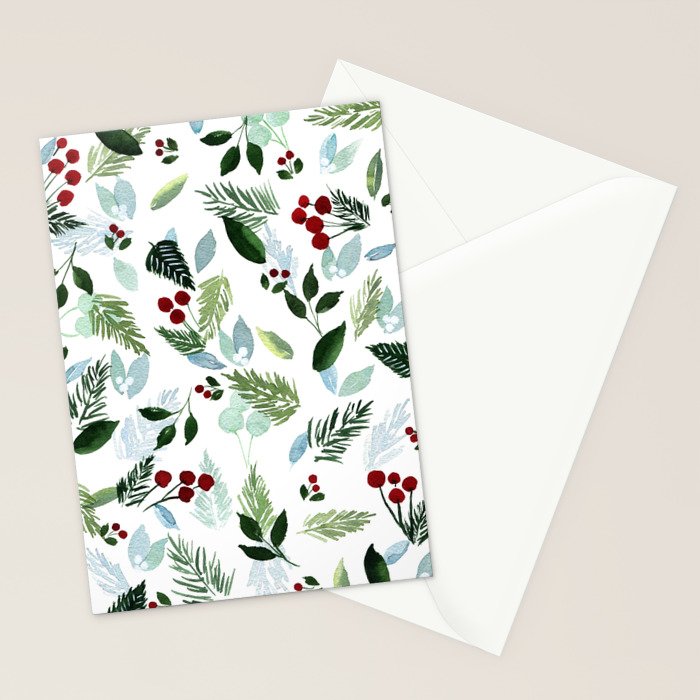 Blue Christmas Stationery Card Gallery Image 2