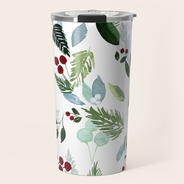 Blue Christmas Travel Mug Gallery Image 1