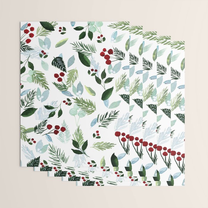 Blue Christmas Wrapping Paper Gallery Image 3