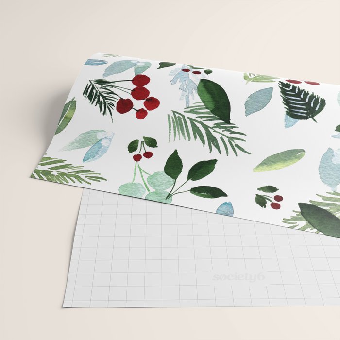 Blue Christmas Wrapping Paper Gallery Image 2