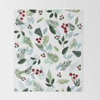 Blue Christmas Throw Blanket Gallery Image 2