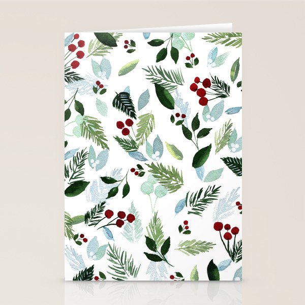 Blue Christmas Stationery Card Gallery Image 2