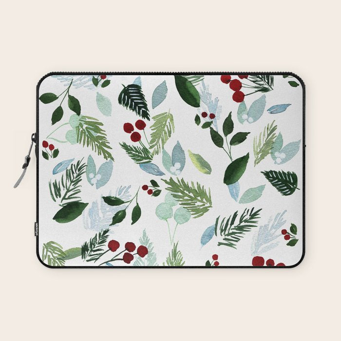 Blue Christmas Laptop Sleeve Gallery Image 1