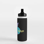 Memphis pattern 48 - 80s / 90s Retro / Palm Tree Water Bottle Gallery Image 2