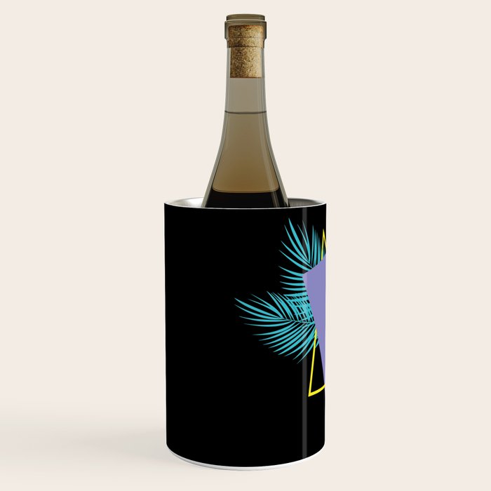 Memphis pattern 48 - 80s / 90s Retro / Palm Tree Wine Chiller Gallery Image 2