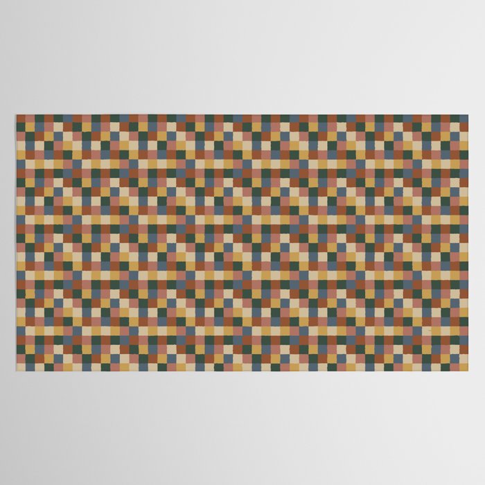 Bold Retro Checks Pattern - Small XI Tablecloth Gallery Image 2