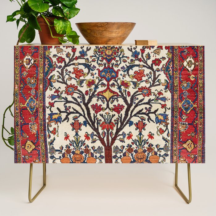 Bakhtiari Khan Central Persian Carpet Print Credenza Gallery Image 1