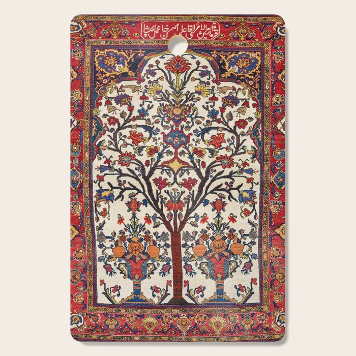 Bakhtiari Khan Central Persian Carpet Print Cutting Board Gallery Image 1