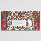 Bakhtiari Khan Central Persian Carpet Print Desk Mat Gallery Image 1