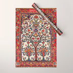 Bakhtiari Khan Central Persian Carpet Print Wrapping Paper Gallery Image 1