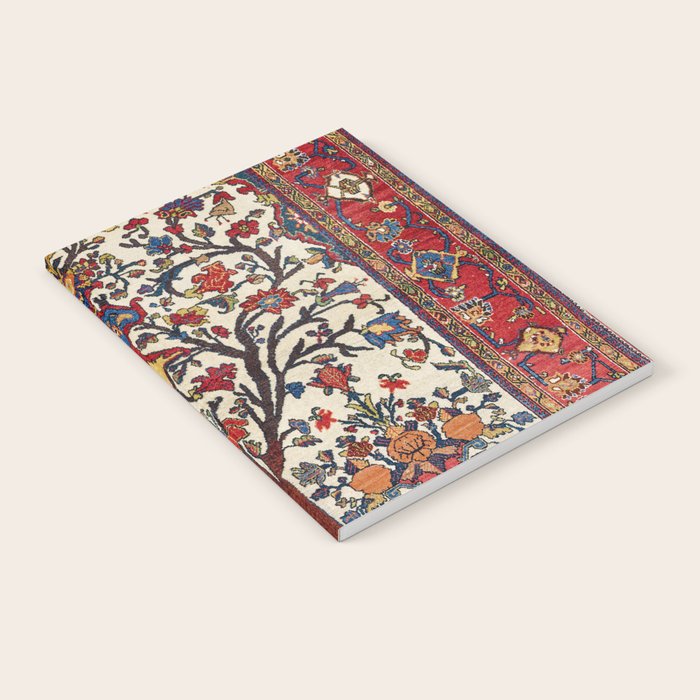 Bakhtiari Khan Central Persian Carpet Print Notebook Gallery Image 1