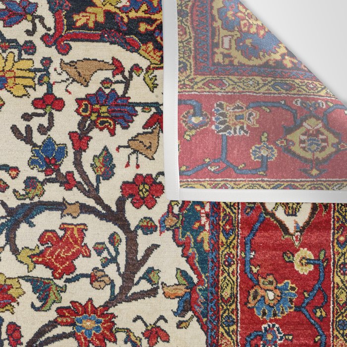 Bakhtiari Khan Central Persian Carpet Print Wall Tapestry Gallery Image 3