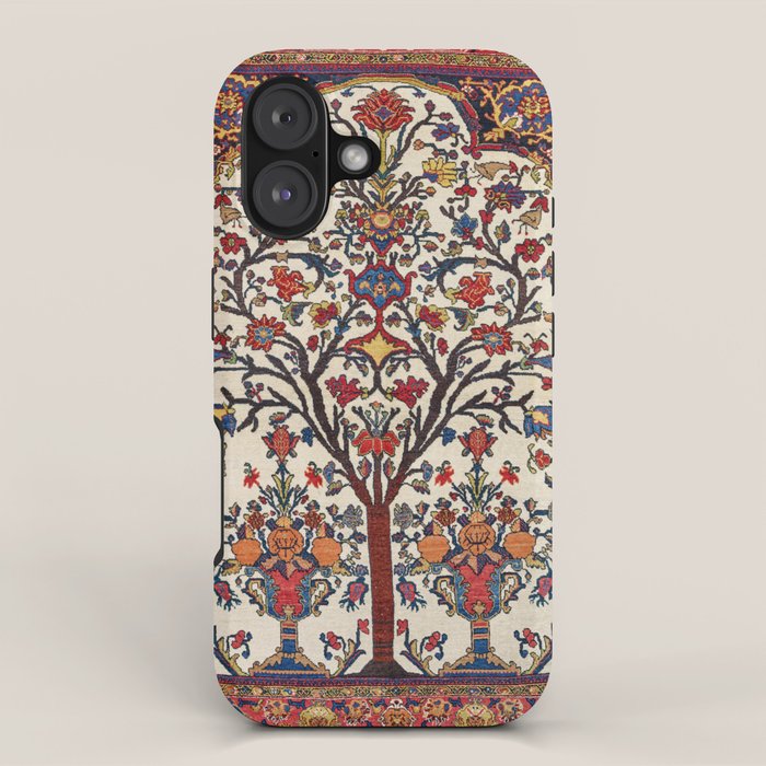 Bakhtiari Khan Central Persian Carpet Print iPhone Case Gallery Image 1