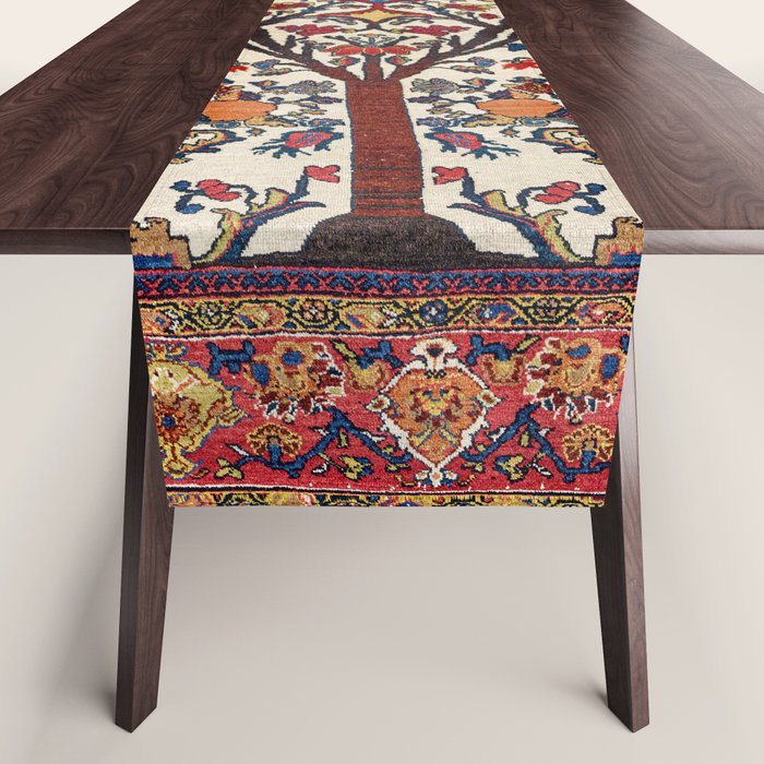 Bakhtiari Khan Central Persian Carpet Print Table Runner Gallery Image 1