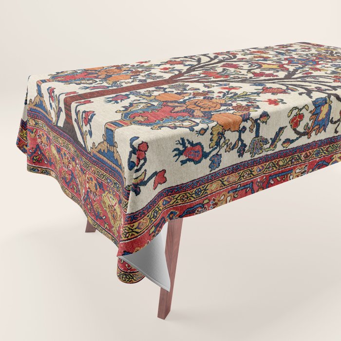 Bakhtiari Khan Central Persian Carpet Print Tablecloth Gallery Image 1