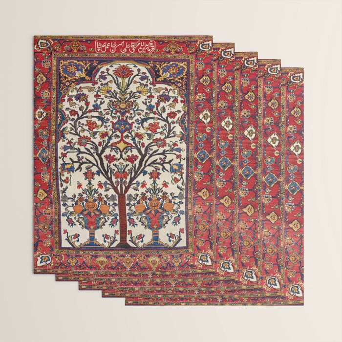 Bakhtiari Khan Central Persian Carpet Print Wrapping Paper Gallery Image 3