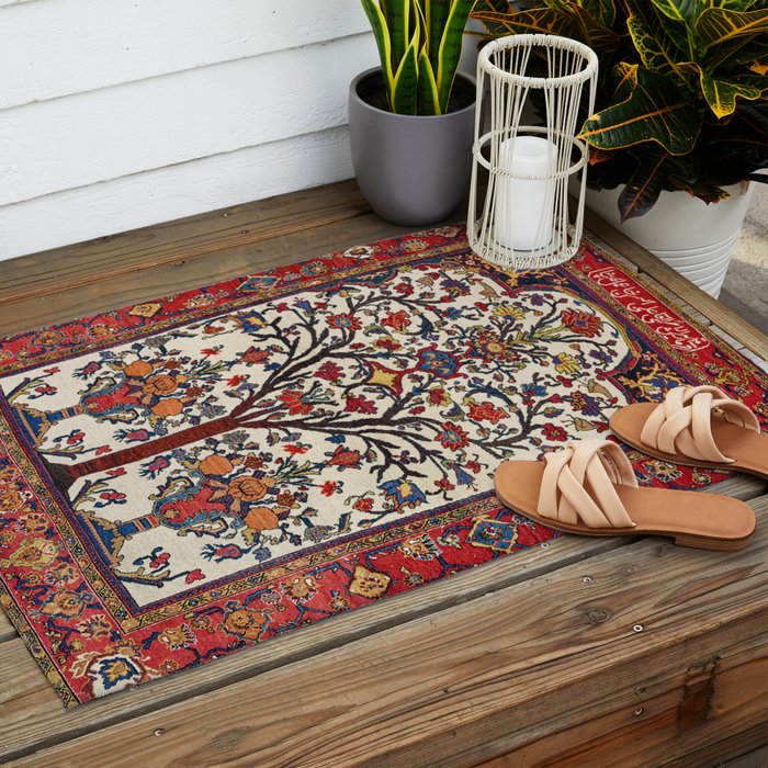 Bakhtiari Khan Central Persian Carpet Print Outdoor Rug Gallery Image 2