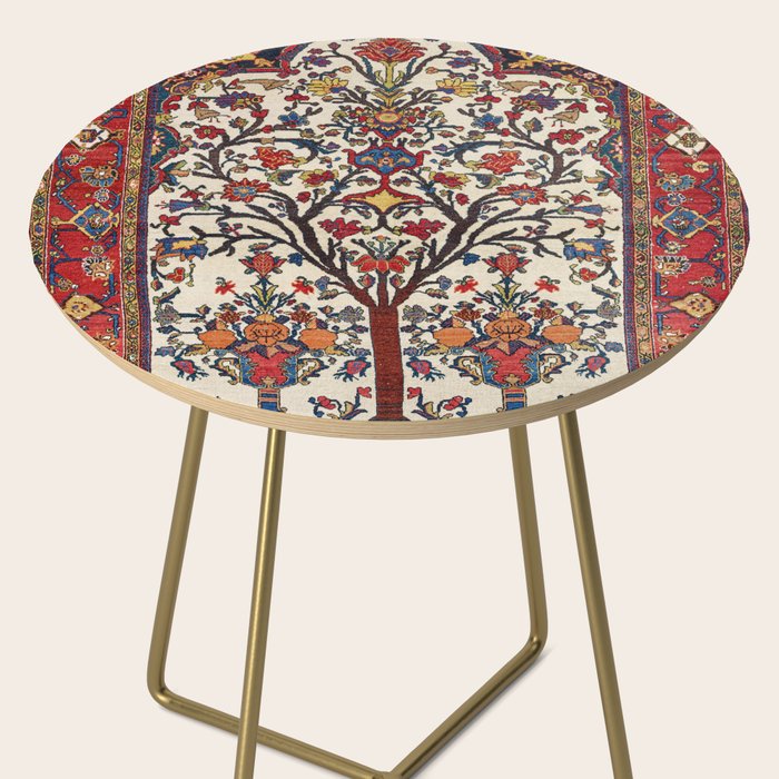 Bakhtiari Khan Central Persian Carpet Print Side Table Gallery Image 2