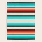 Navajo White, Turquoise and Burnt Orange Southwest Serape Blanket Stripes Poster Gallery Image 4