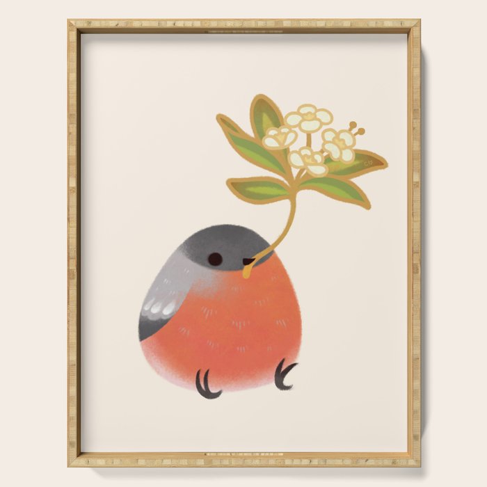 Eurasian bullfinch 2 Serving Tray Gallery Image 1