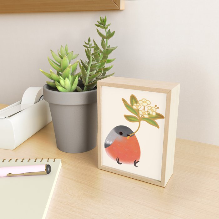 Eurasian bullfinch 2 Mini Art Print Gallery Image 2