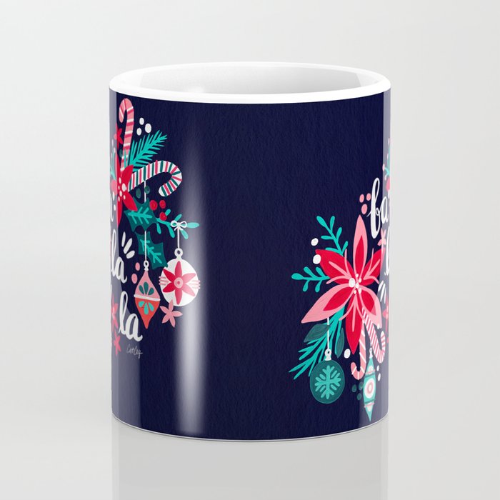 Fa La La Bouquet - Navy Coffee Mug Gallery Image 4