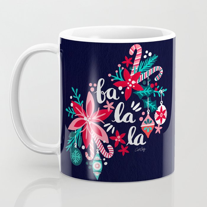 Fa La La Bouquet - Navy Coffee Mug Gallery Image 3