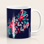 Fa La La Bouquet - Navy Coffee Mug Gallery Image 1